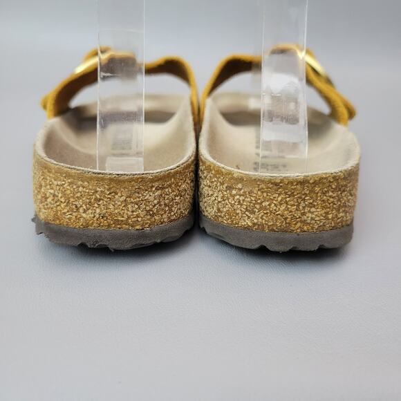 Birkenstock Madrid Big Buckle Sandals Sz 38 Narrow Yellow Nubuck Women’s 7 US - Picture 10 of 13